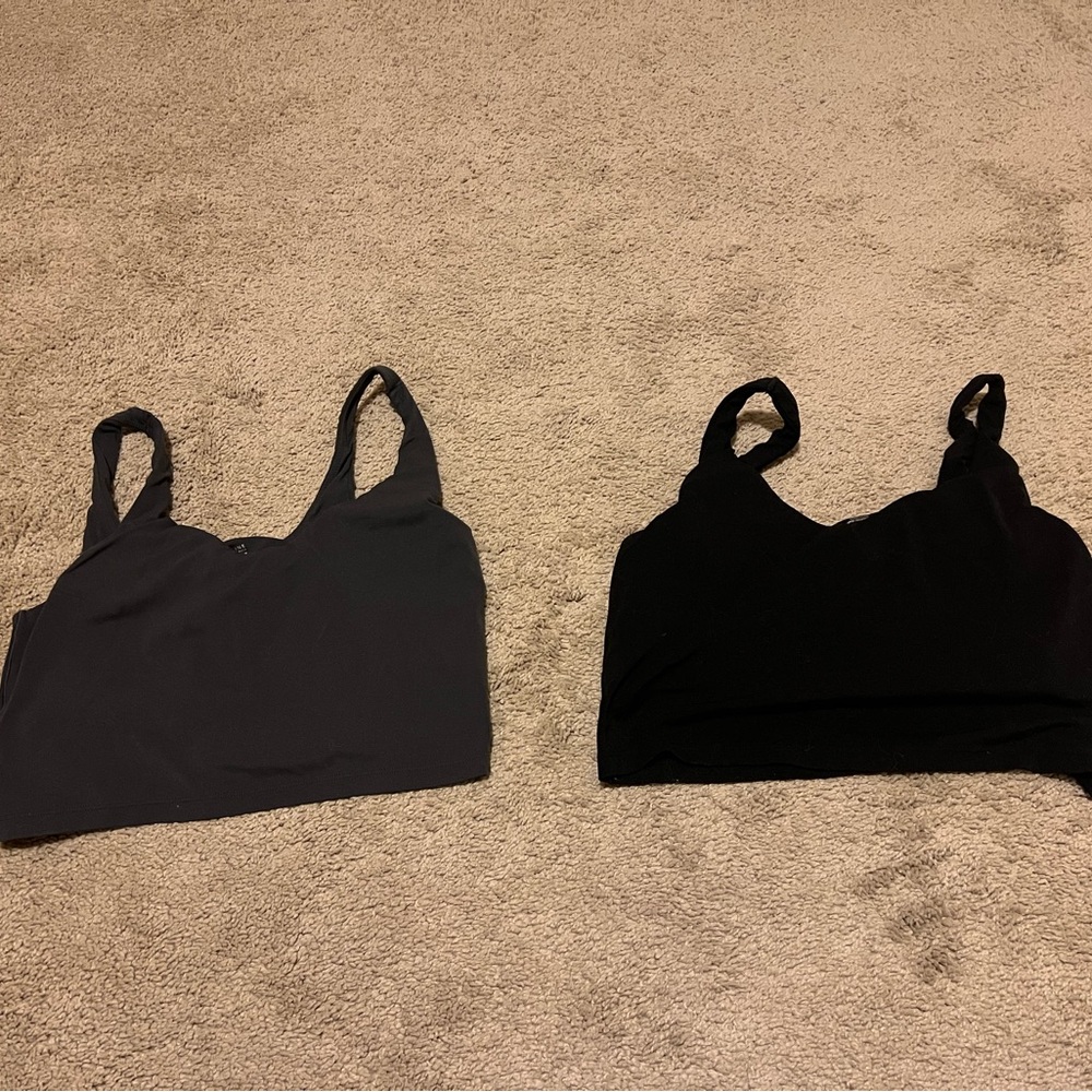 Women's Black and Gray Sports Bras